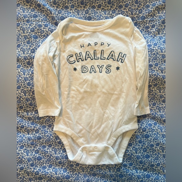 Baby GAP Happy Challah Days Long sleeve onesie 12-18M - Picture 1 of 2